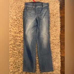 SPANX Mid-Wash Ankle Jeans